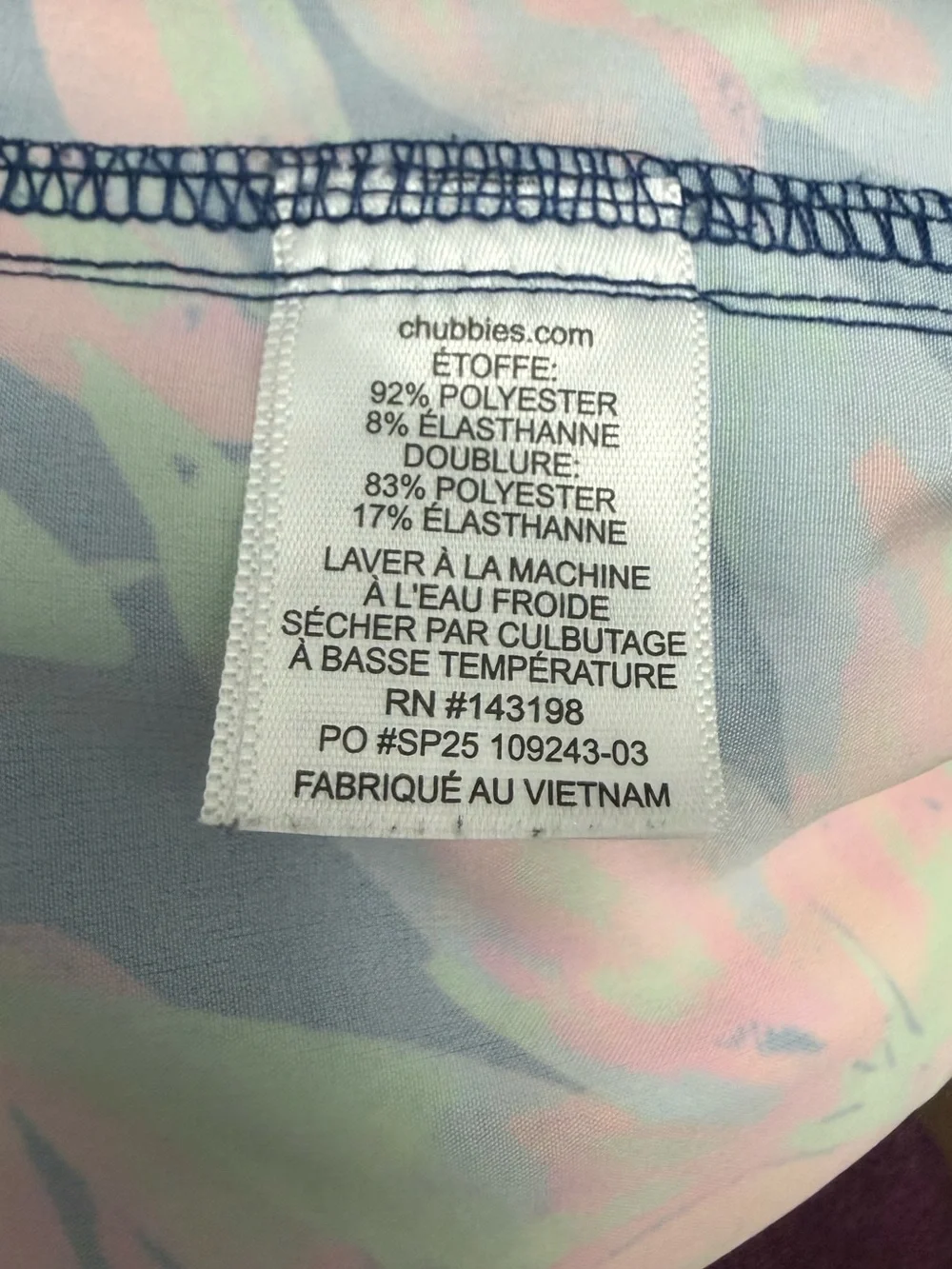 Chubbies | The Ocean Flowers | No Liner | Size Large